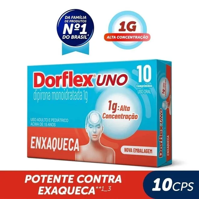 Dorflex Uno 1G Sanofi Caixa Com 10 Comprimidos