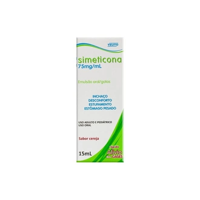 Simeticona Gotas 75mg/ml 15ml de Emulsão de Uso Oral - TEUTO