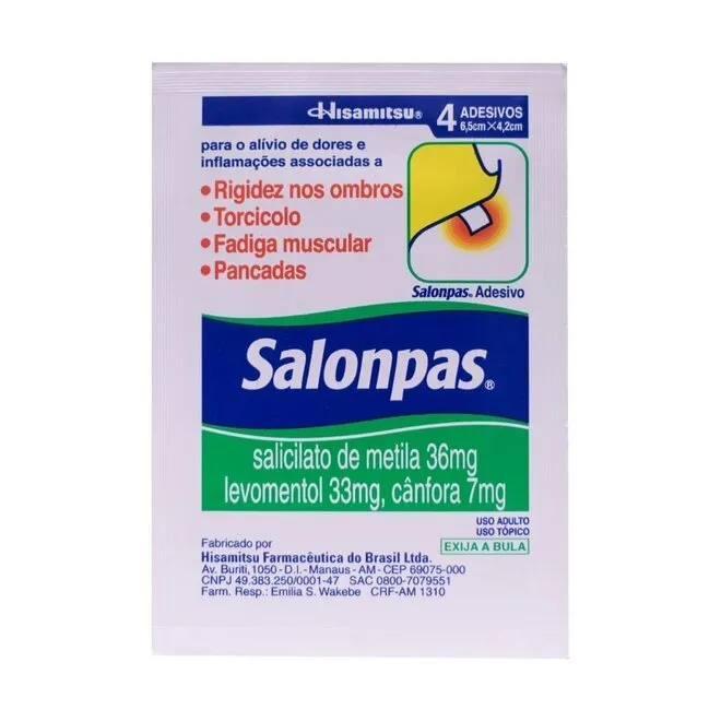 Salonpas Adesivo P 1 Envelope com 4 Unidades