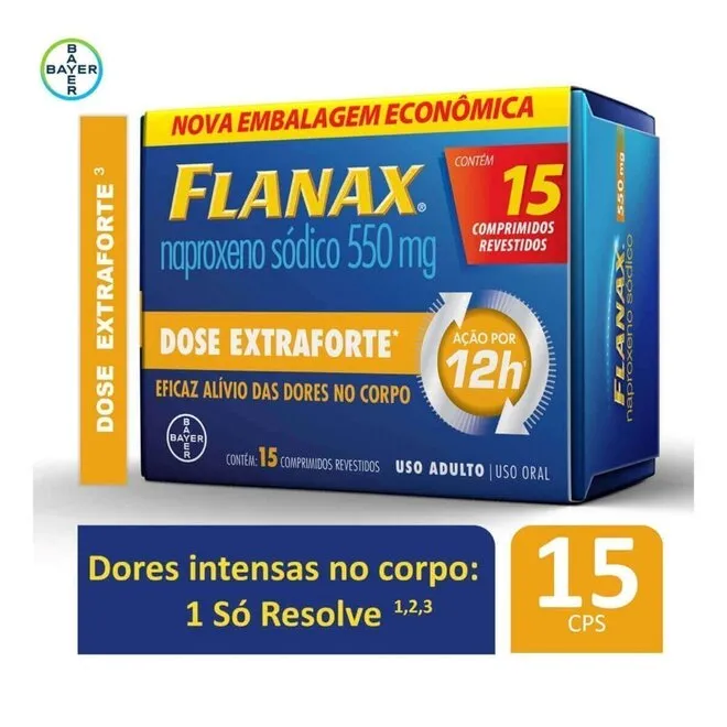 Flanax 550Mg Bayer Caixa Com 15 Comprimidos