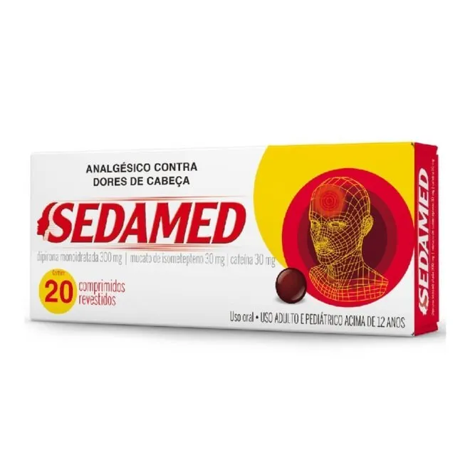 Sedamed 30mg + 300mg + 30mg 20 Comprimidos - CIMED