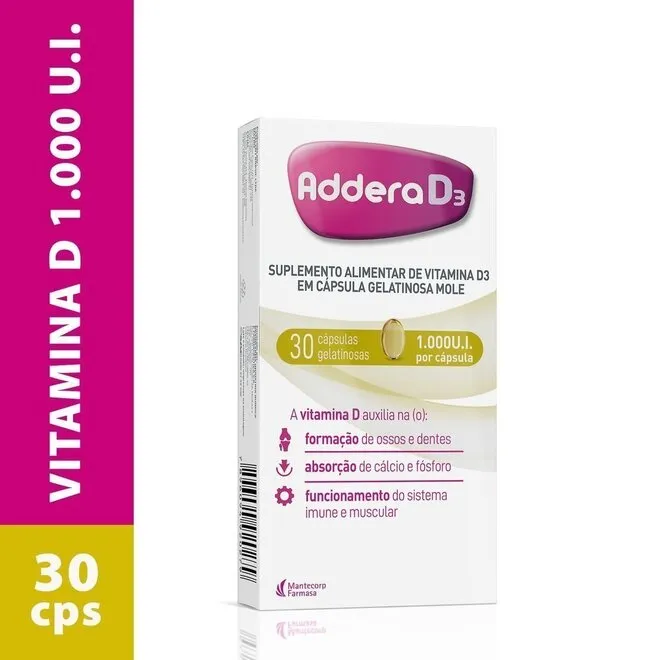 Addera D3 1.00UI 30 Capsulas - HYPERA