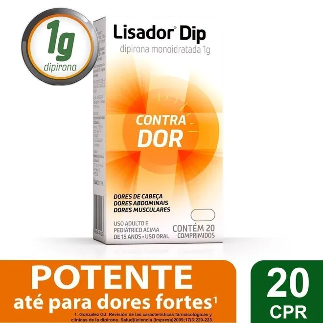Lisador Dip 1G Cosmed Caixa Com 20 Comprimidos