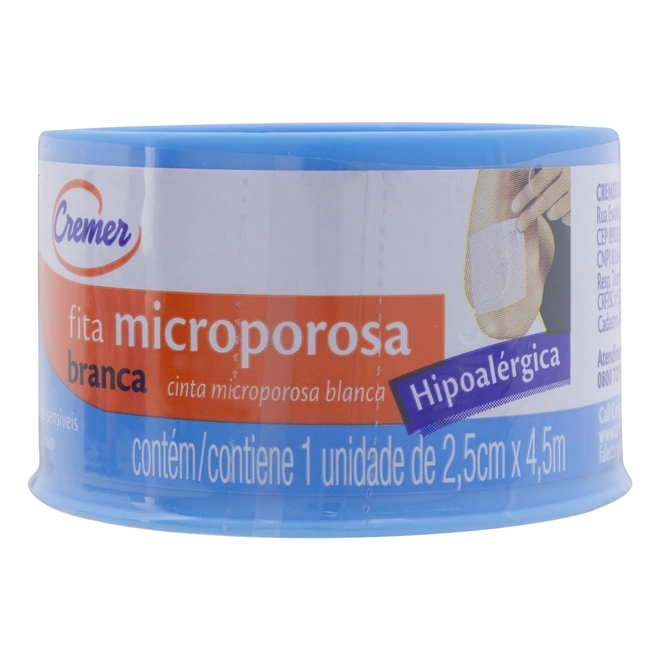 Fita Hipoalergênica Microporosa 2,5CMX4,5M
