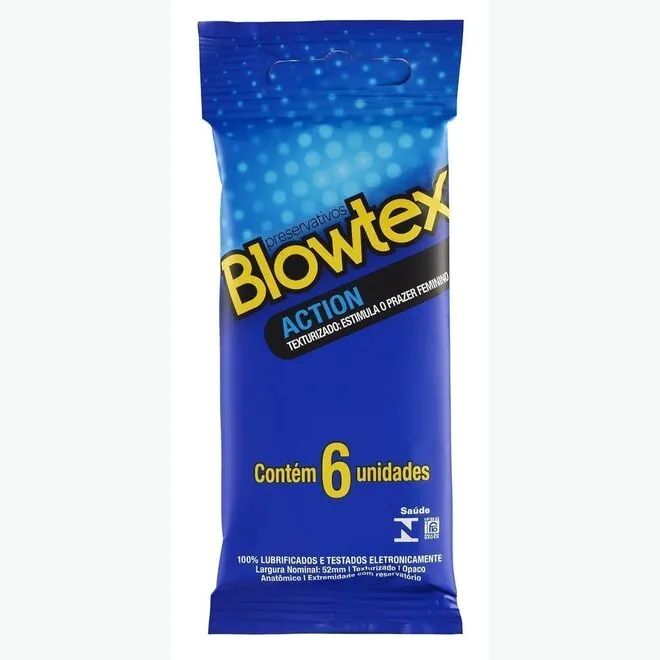 Preservativo Blowtex Action Embalagem 6 Un