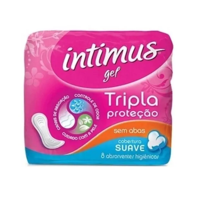 Absorvente Tripla Proteção Seca Sem Abas Intimus 8Un