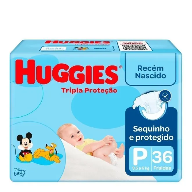 Fralda Huggies Tripla Proteção P 36 unidades