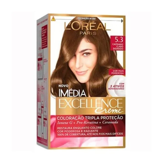 Tintura Imedia Castanho Claro Dourado 5.3