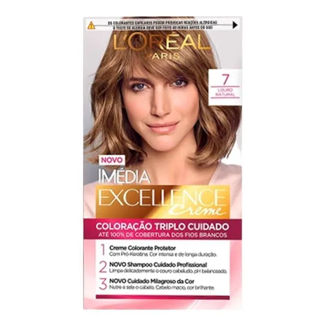 Tintura Loreal Imédia Excellence 7 Louro Natural - LOREAL
