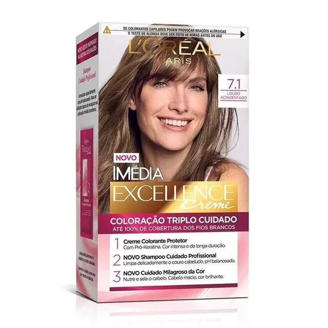 Tintura Imedia Louro Acinzetado 7.1
