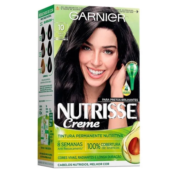Tintura Para Cabelo Garnier Nutrisse Preto Onix 10