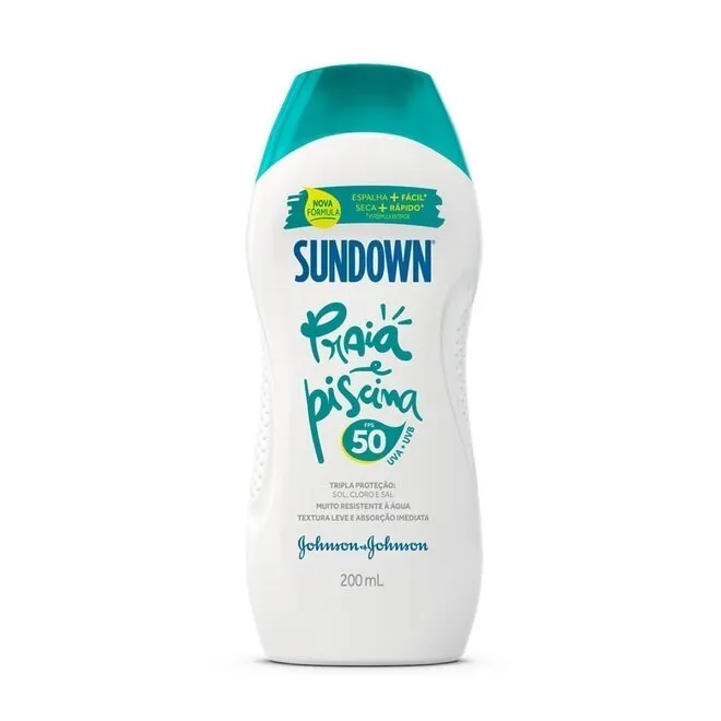 Protetor Solar Fps 50 Sundown Praia E Piscina Frasco 200Ml