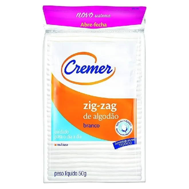 Algodão Zig Zag Multiuso Cremer 50G