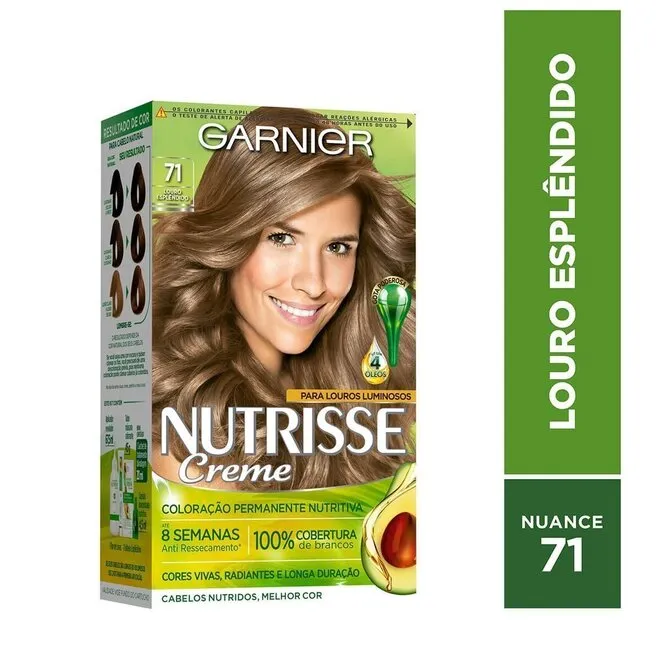 Tintura Permanente Nutrisse Creme 71 Louro Intenso