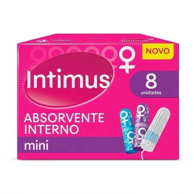 Absorvente Interno Intimus Mini Caixa 8 Unidades