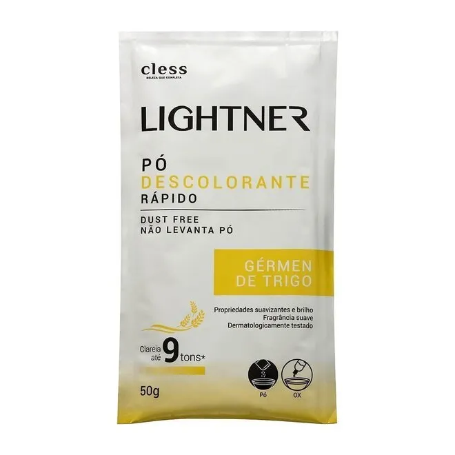 Pó Descolorante Cless Lightner Gérmen De Trigo Embalagem 50G