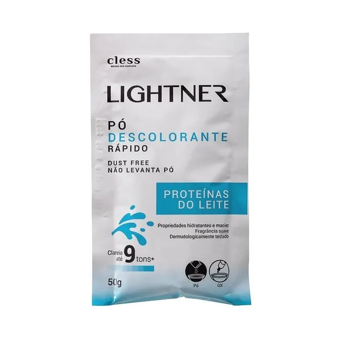 Pó Descolorante Cless Lightner Proteína Do Leite Sachê 50G