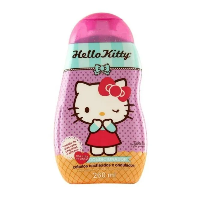 Condicionador Hello Kitty Cacheado E Ondulados Com 260Ml