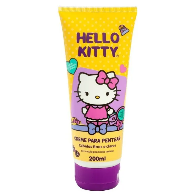 Creme P/Pentear Hello Kitty Cabelos Finos/Claro Infant 200ml