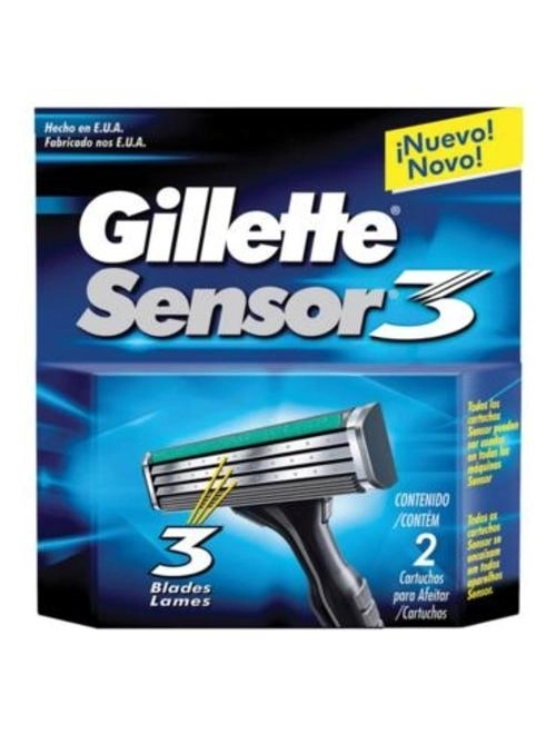Carga Barbear Gillette Sensor 3 C/2Unidades