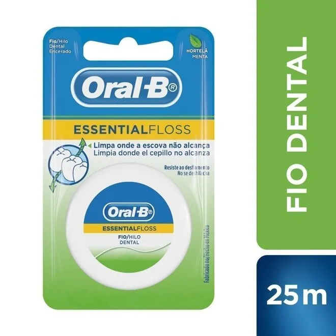 Fio Dental Oral-B Menta Essential Embalagem 25M
