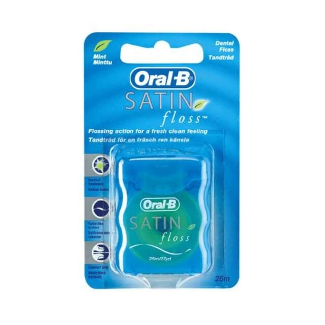 FIO DENTAL ORAL-B SATIN FLOSS 25M