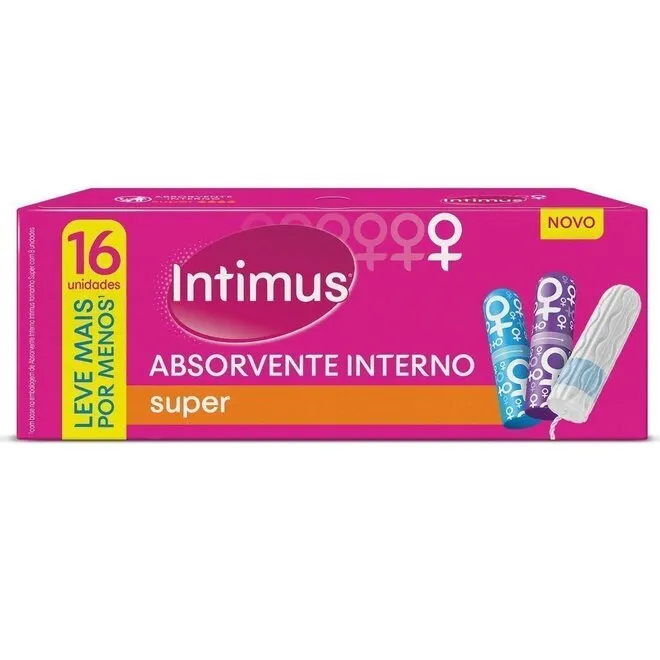 Absorvente Interno Intimus Super com 16 unidades