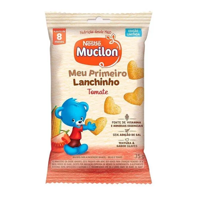 Snack Nestlé Mucilon Meu Primeiro Lanchinho Tomate 35g