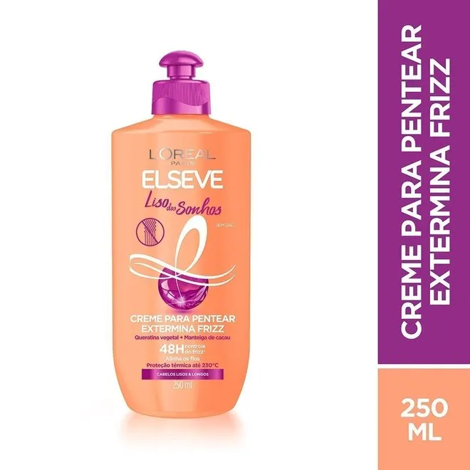 Creme Para Pentear Elseve Liso Dos Sonhos Loreal Paris 250Ml
