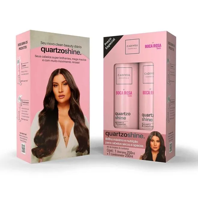 Kit Quartzo Shampoo+Condicionador Boca Rosa 250ml