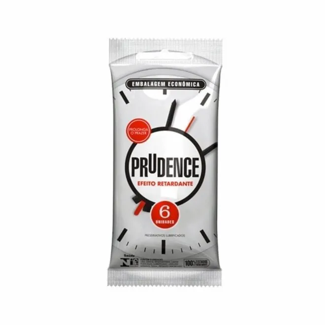 Preservativo Prudence Efeito Retardante Embalagem 6Un