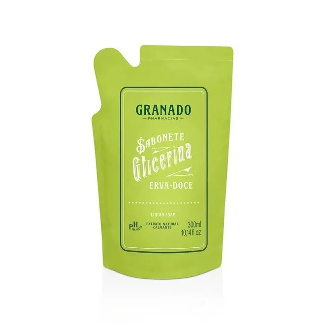 Sabonete Liquido Granado Refil Erva Doce 300ml