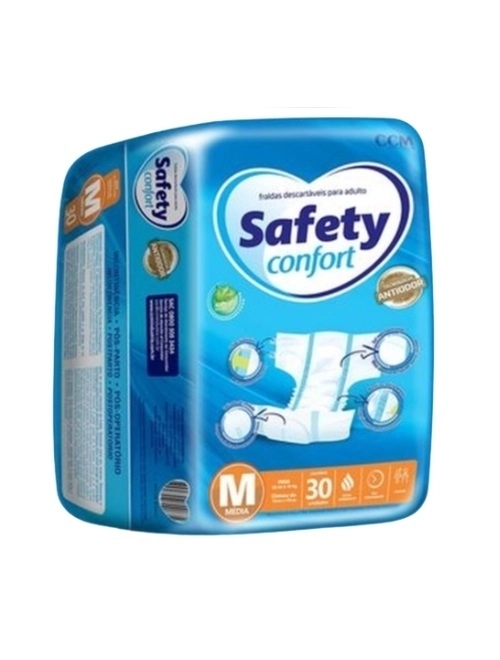 Fralda Geriatrica Safety Econ M 30Unidades