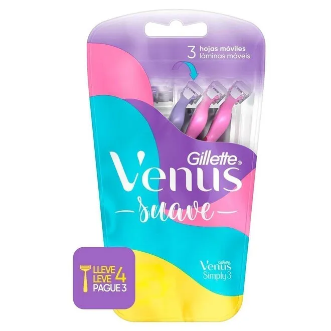 Aparelho De Depilar Venus Suave Gillette Pague 3 Leve 4Un