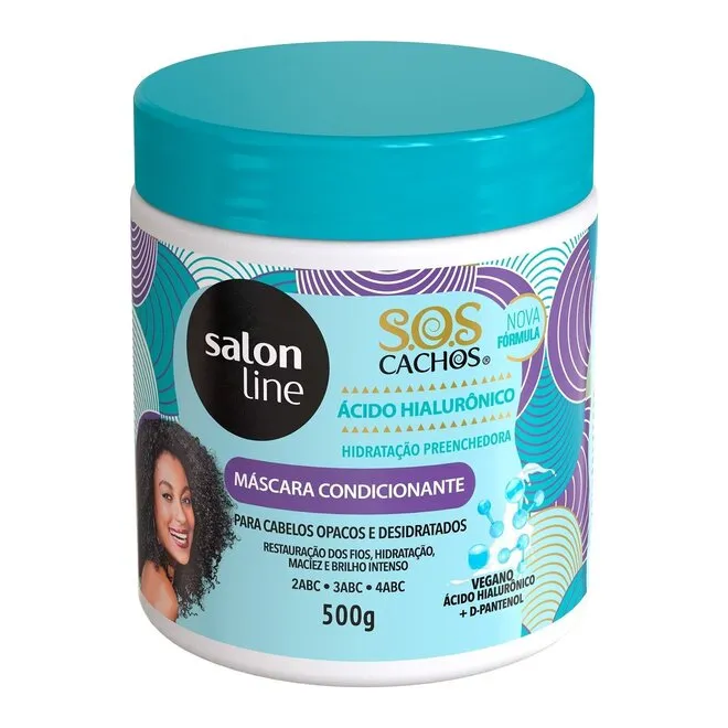 Máscara Salon Line Sos Cachos Ácido Hialurônico 500g