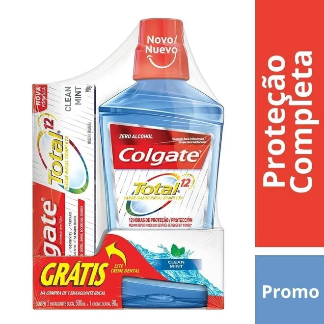 kit Enxaguante Bucal Mint 500ml+Creme Dental 90g Gts-COLGATE