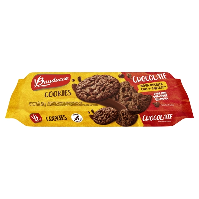 Cookies Bauducco Chocolate Embalagem 60G