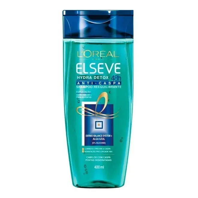 Shampoo Elseve Hydra-Detox Anti-Caspa 400ml - L'ORÉAL PARIS