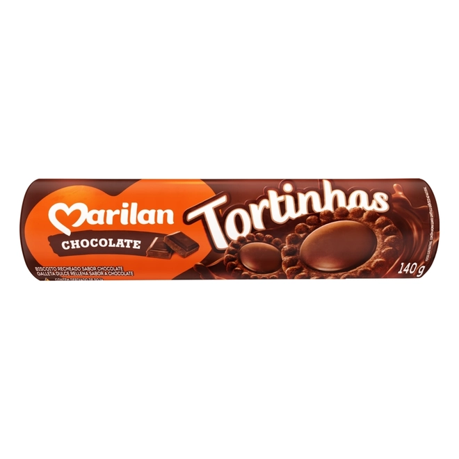 Biscoito Tortinha Sabor Chocolate Marilan 140G