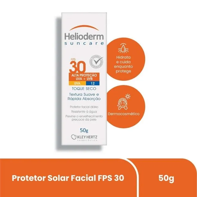 HELIODERM FACIAL FPS30 TOQ SECO 50G(HTZ)