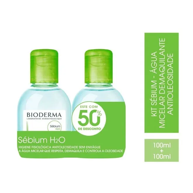 Kit Sebium H20 100ml + 50% Desc - BIODERMA
