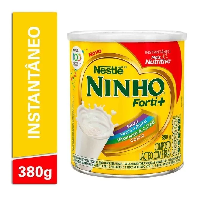 Composto Lácteo Em Pó Forti+ Instantâneo Nestlé Ninho 380G