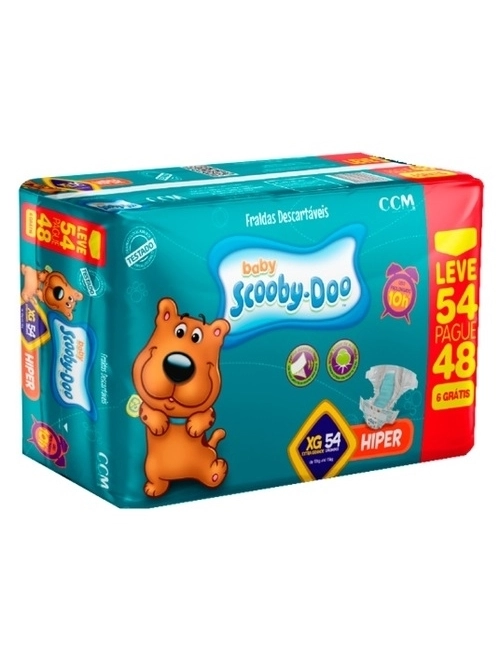 Fralda Scooby Doo Hiper Xg 54Unidades