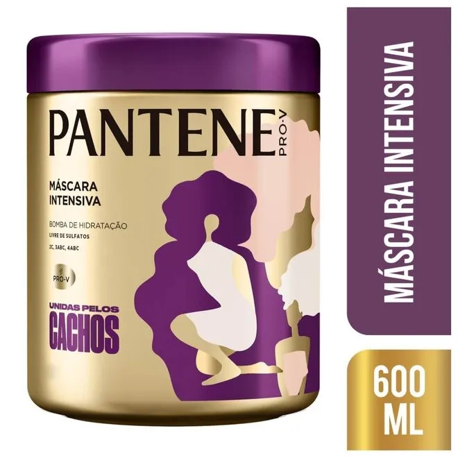 Máscara Intensiva Pantene Unidas Pelos Cachos 600ml