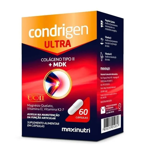 Condrigen Ultra Colageno Tipo II mDK 60 Capsulas - MAXINUTRI