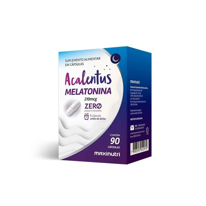 Acalentus Melatonina 210mcg 90 Comprimidos - MAXINUTRI