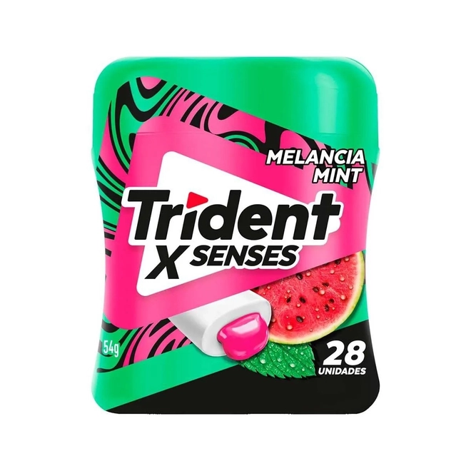 Chiclete X Senses Sabor Melancia Sem Açúcar Trident 54G