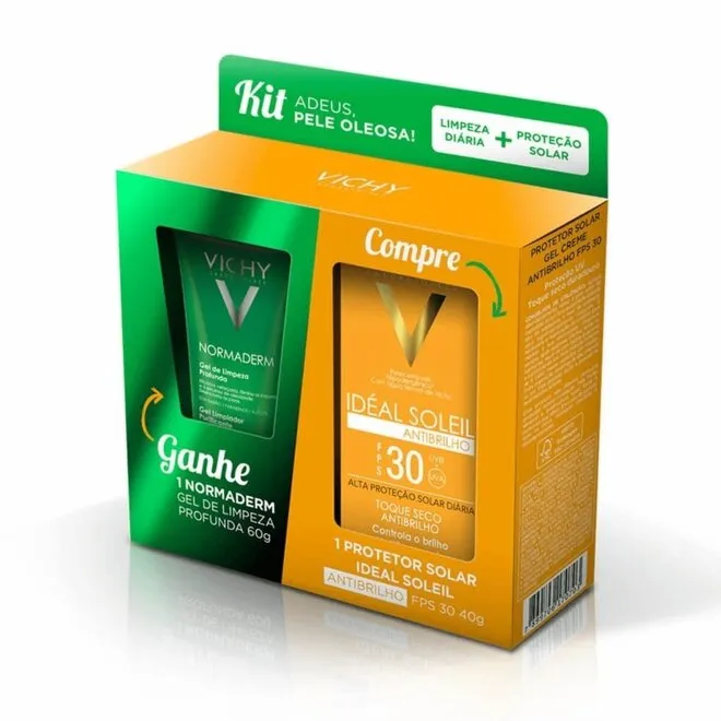 Kit Vichy Protetor Solar Ideal Soleil Antibrilho FPS30 40g