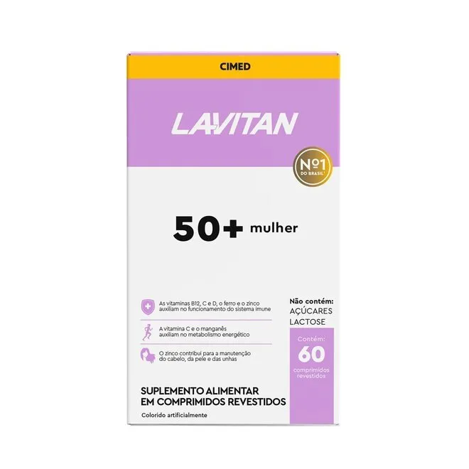 Suplemento Lavitan 50+ Mulher 60 Comprimidos Revestidos