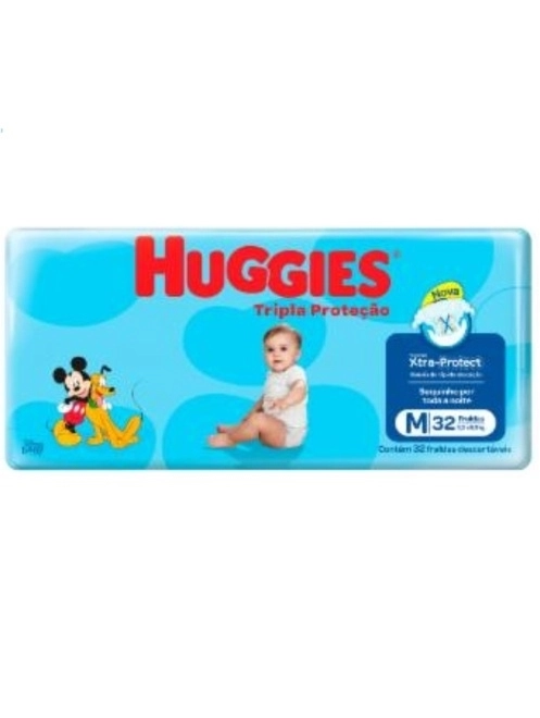 Fralda Tripla Protecao XXG 12 Unidades - HUGGIES